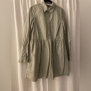 ASOS Babydoll Shirt Dress Green